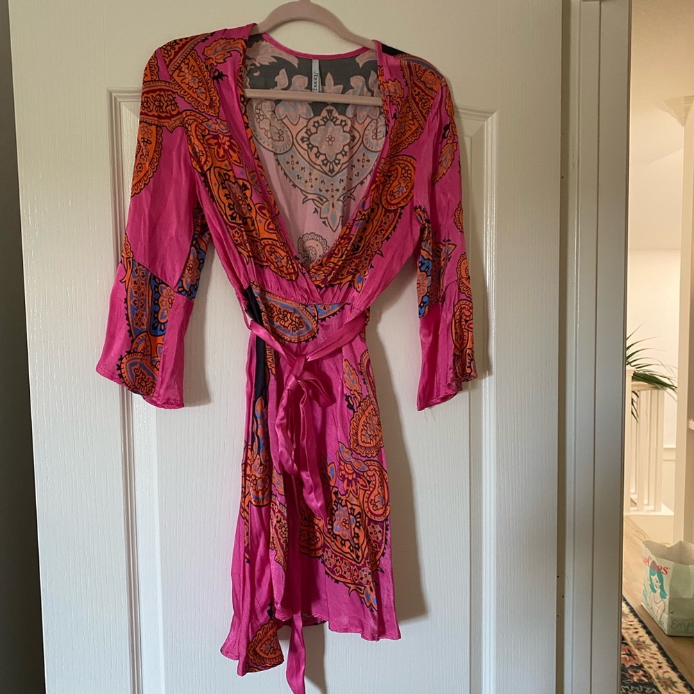 Bright Pink Silky Dress